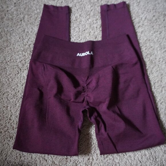 AUROLA Burgundy Seamless Leggings - S - Picture 1 of 3